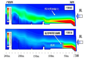 数値シミュレーションによる塩害対策効果の検証例