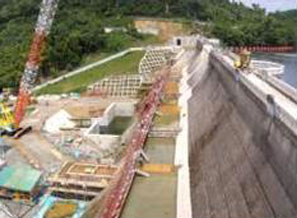 下の原ダム施工状況